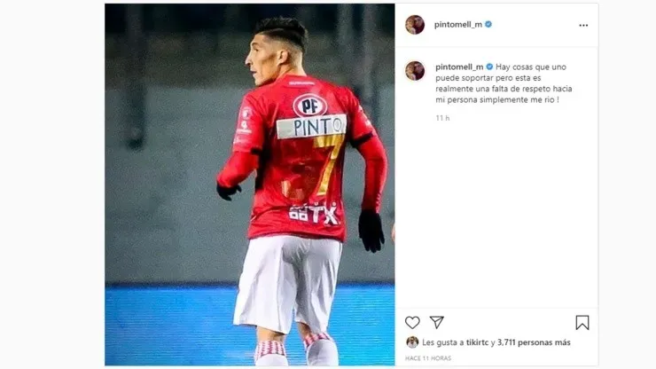 Mathías Pinto se refirió a la controvertida camiseta