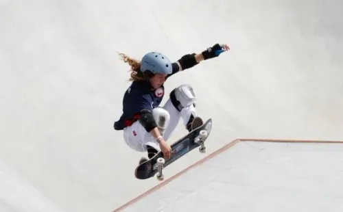 Tapia falló en sus tres intentos y quedó fuera de la final del Skateboarding en el Park. Foto: Team Chile