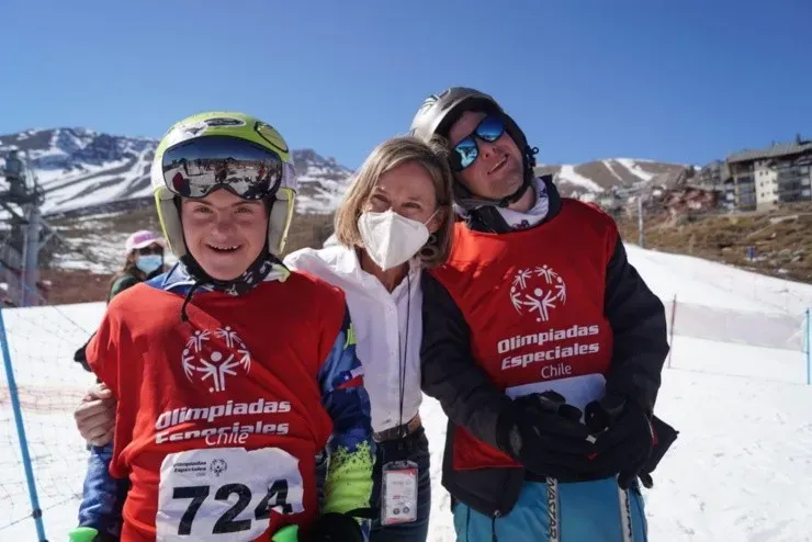 Los deportistas participaron del torneo de Ski y Snowboard en La Parva, durante esta jornada.