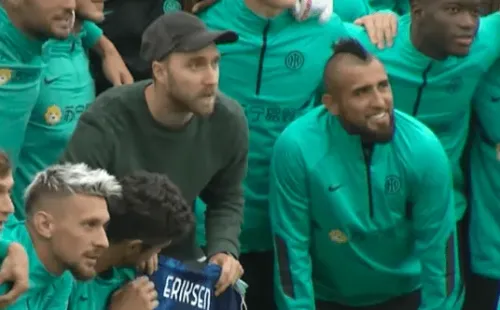 Arturo Vidal fue uno de los que apareció en la foto junto a Eriksen. Foto: Inter