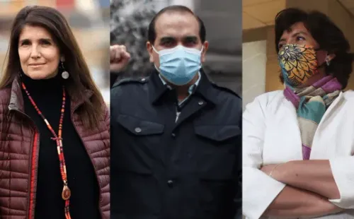 Los candidatos Paula Narváez, Carlos Maldonado y Yasna Provoste