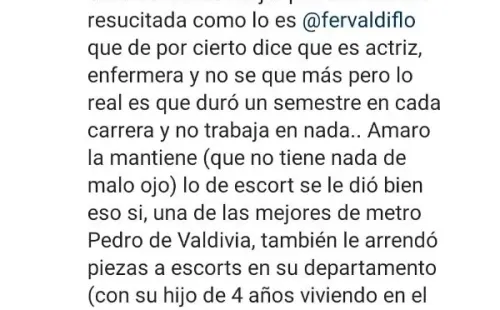 Los mensajes de acoso que recibió la ex pareja de Amaro Gómez-Pablos, Fernanda Valdivia, y que ella compartió en su Instagram.(7)