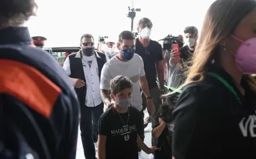 Messi y Thiago (FOTO: Olé)