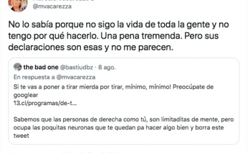 La defensa de Marcela Vacarezza.