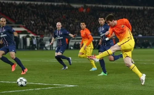 El primer gol de Lionel Messi en el Parque de los Príncipes fue al PSG hace casi una década. Foto: Getty Images