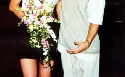 Eminem junto a su ex esposa Kim Scott, en uno de sus matrimonios.