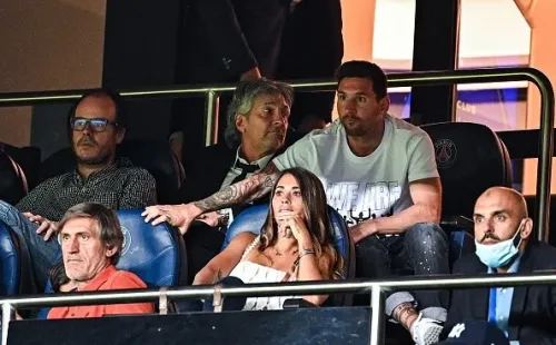 Lionel Messi vio el partido del PSG desde la tribuna.