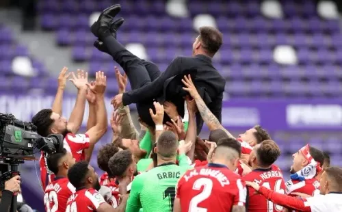 Cholo Simeone aclara que Messi nunca tuvo posibilidad de jugar en el Atlético Madrid (Getty Images)