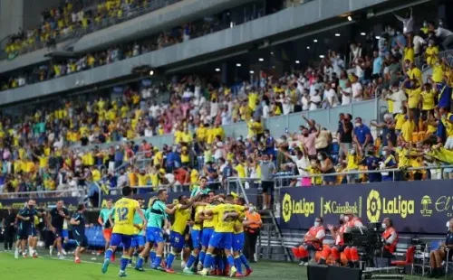 Tomás Alarcón en su debut por La Liga con el Cádiz.