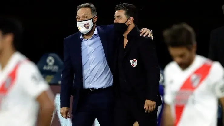 Miguel Ángel Russo y Marcelo Gallardo, entrenadores de Boca Juniors y River Plate