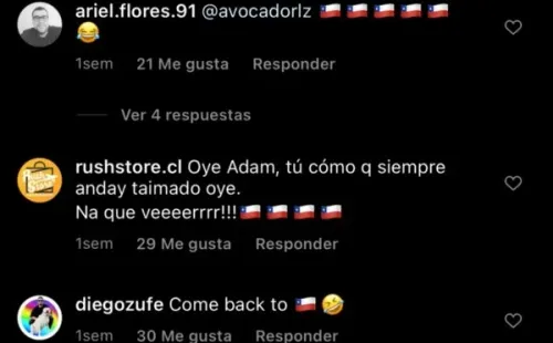Trolleos de chilenos al líder de Maroon 5, Adam Levine.(7)