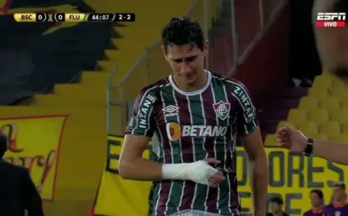 Ganso tuvo que salir con mucho dolor tras su lesión. Foto: ESPN