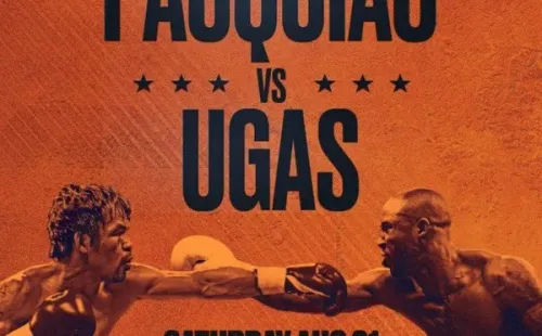 Afiche oficial Pacquiao vs Ugás por el título wélter de la AMB. (Foto: T-Mobile Arena)