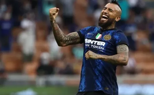 Arturo Vidal y su grito de desahogo en su gol con Inter. (Foto: Getty Images)
