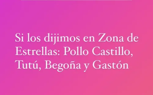 La historia de Cecilia Gutiérrez reafirmando los supuestos finalistas de Masterchef Celebrity.