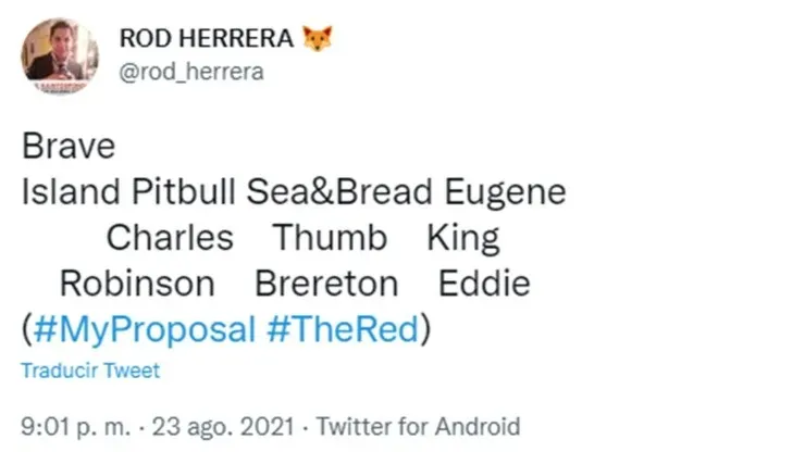 Equipo de la selección chilena en inglés