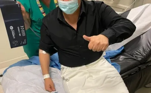 La publicación de Julio César Rodríguez, tras ser picado por una araña.(2)