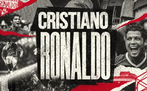 La imagen con la que Manchester United presentó a Cristiano Ronaldo.