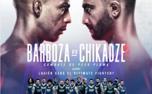 Afiche oficial UFC Vegas 35: Barboza vs Chikadze. (Foto: UFC)