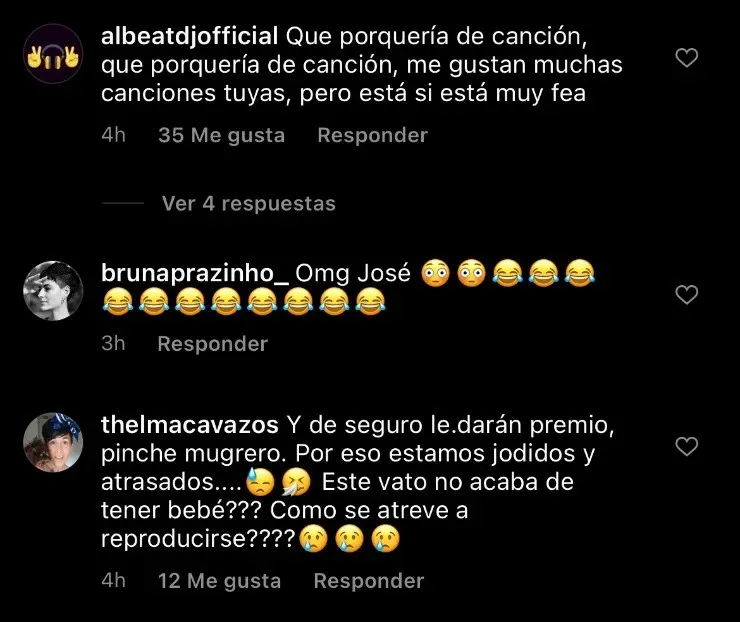 J Balvin se llena de críticas en Instagram por su nueva canción.(13)