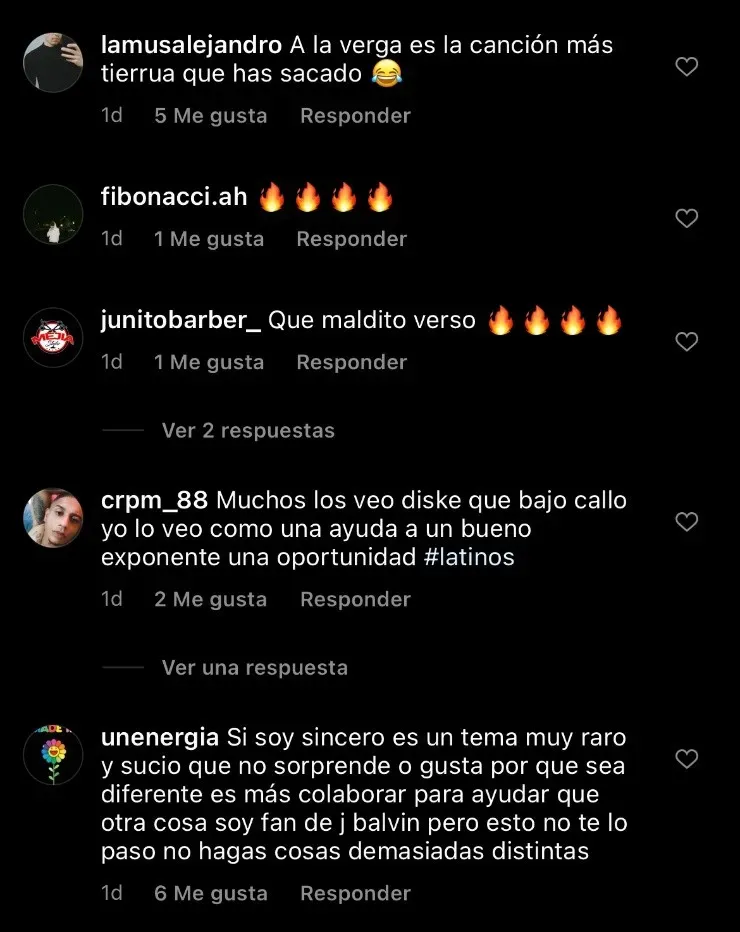 J Balvin se llena de críticas en Instagram por su nueva canción.(14)