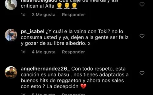 J Balvin se llena de críticas en Instagram por su nueva canción.(10)