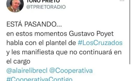 El tuiteo del Toño Prieto