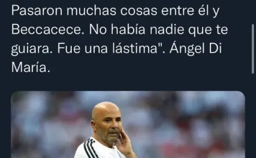 Ángel Di María nuevamente cargó sus dardos contra Jorge Sampaoli