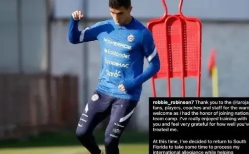 Robinson dijo adiós a La Roja de forma sorpresiva en la antesala del partido de Eliminatorias ante Brasil.