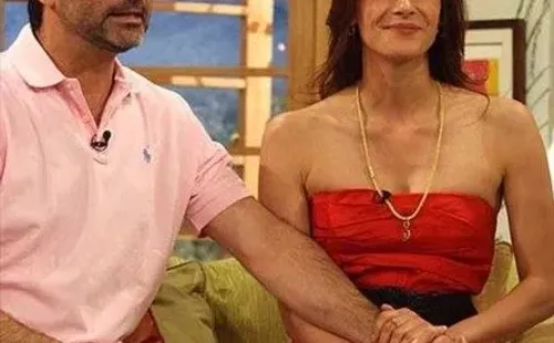 Felipe Camiroaga y Tonka Tomicic en el set de Buenos Días a Todos.