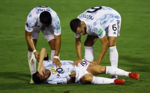 Lionel Messi sufrió una escalofriante patada ante Venezuela. (Foto: Getty Images)