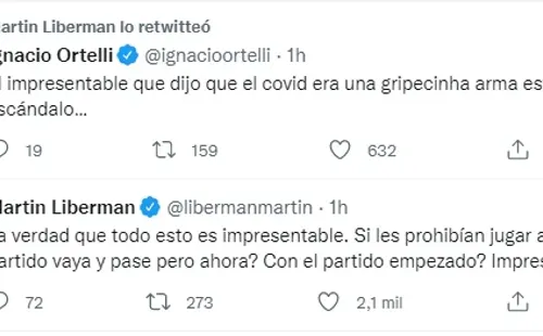 El Tuit de Martín Liberman en medio del pepelón.