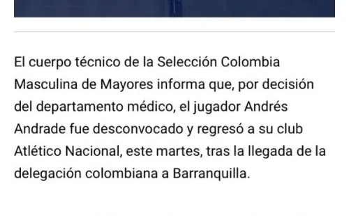 Comunicado Colombia