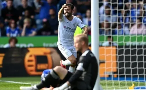 Bernardo Silva le dio el triunfo al Manchester City ante el Leicester. Foto: Getty Images