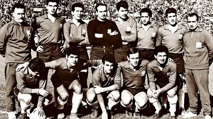 Formación de la selección chilena en el Mundial de Chile 1962