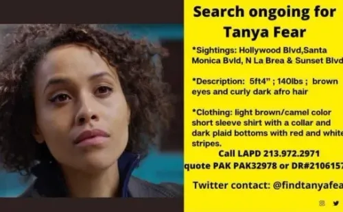 Una de las imágenes publicadas por la familia de Tanya Fear en Twitter.