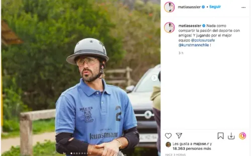 Las fotos que detonaron las críticas en contra de Matías Assler.(1)