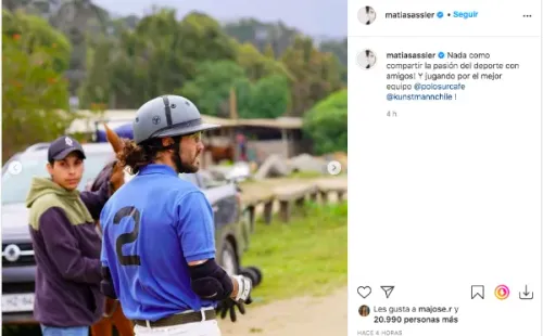 Las fotos que detonaron las críticas en contra de Matías Assler.(3)