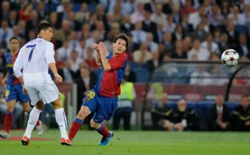 Lionel Messi amargó a última vez de Cristiano y el United en Champions League. Foto: Getty Images