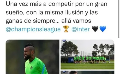 Arturo Vidal y su renovada ilusión para ir por la Champions League