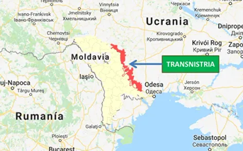 Mapa deTransnistria
