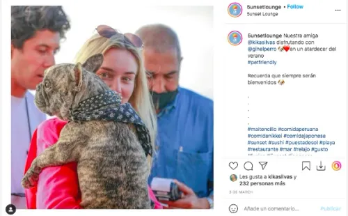Kika Silva en5unset Lounge, el local de Camilo Figueroa, la pareja de Mayte Rodríguez.