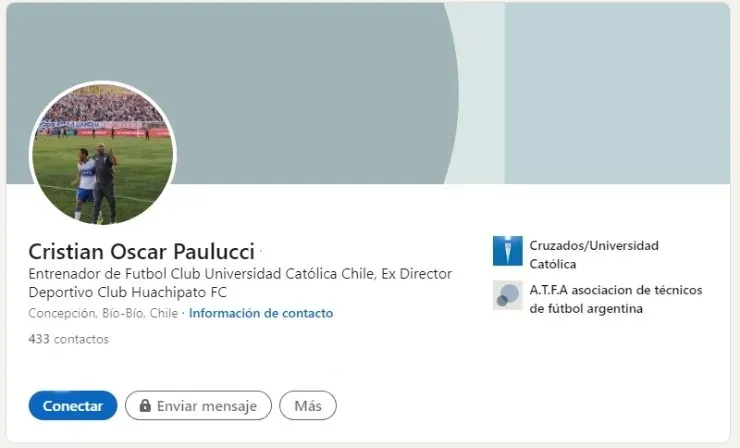 El LinkedIn de Cristián Paulucci en la UC
