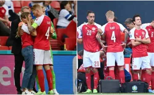 Kjaer consoló a la esposa de Eriksen y formó una muralla para proteger a su compañero.