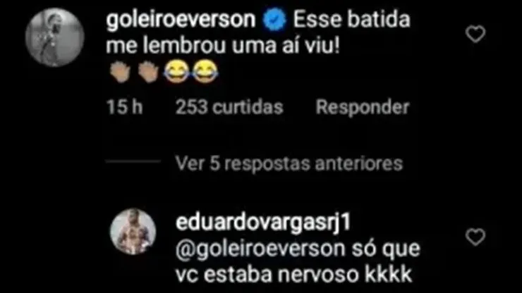 Everson y Eduardo Vargas compararon sus lanzamientos penales