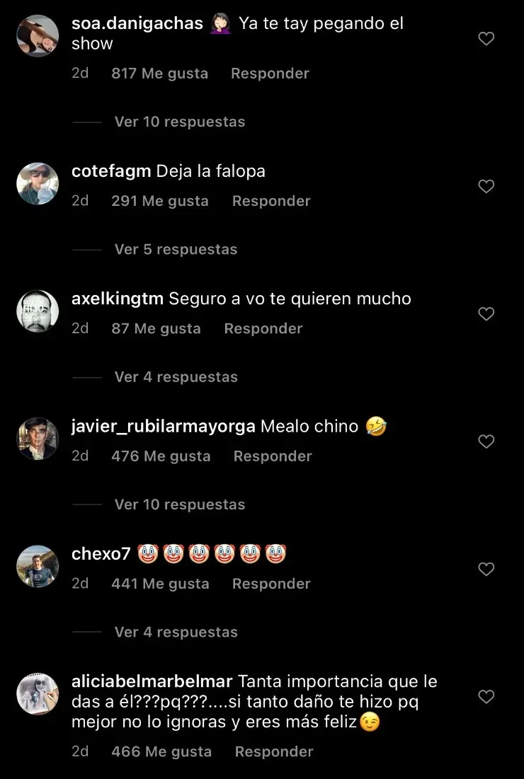 Las reacciones de la gente ante las publicaciones del Chino Ríos sobre Jordi Castell.(3)