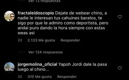 Las reacciones de la gente ante las publicaciones del Chino Ríos sobre Jordi Castell.(6)