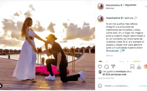 Raúl Peralta se la juega y le pide matrimonio a Lisandra Silva.(1)