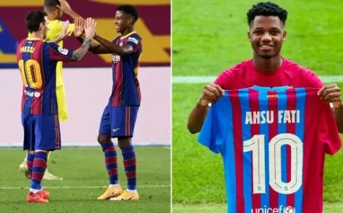 Ansu Fati fue anunciado para ser el heredero de la camiseta 10 de Lionel Messi. (Foto: Getty Images/Barcelona)