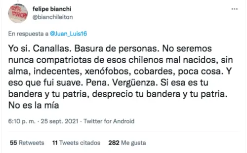 Los descargos de Felipe Bianchi por los ataques a migrantes en Iquique.(1)